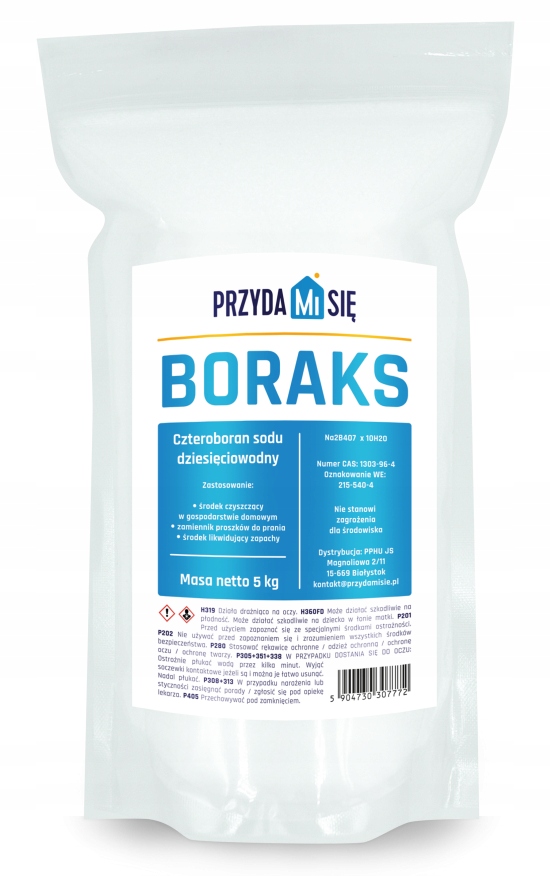

Boraks, Borax 10-wodny 99,99% czystości 5 Kg