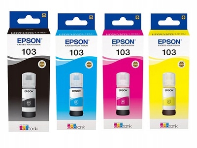 

4x tusz org. Epson 103 Cmyk L3150 L3151 L5190