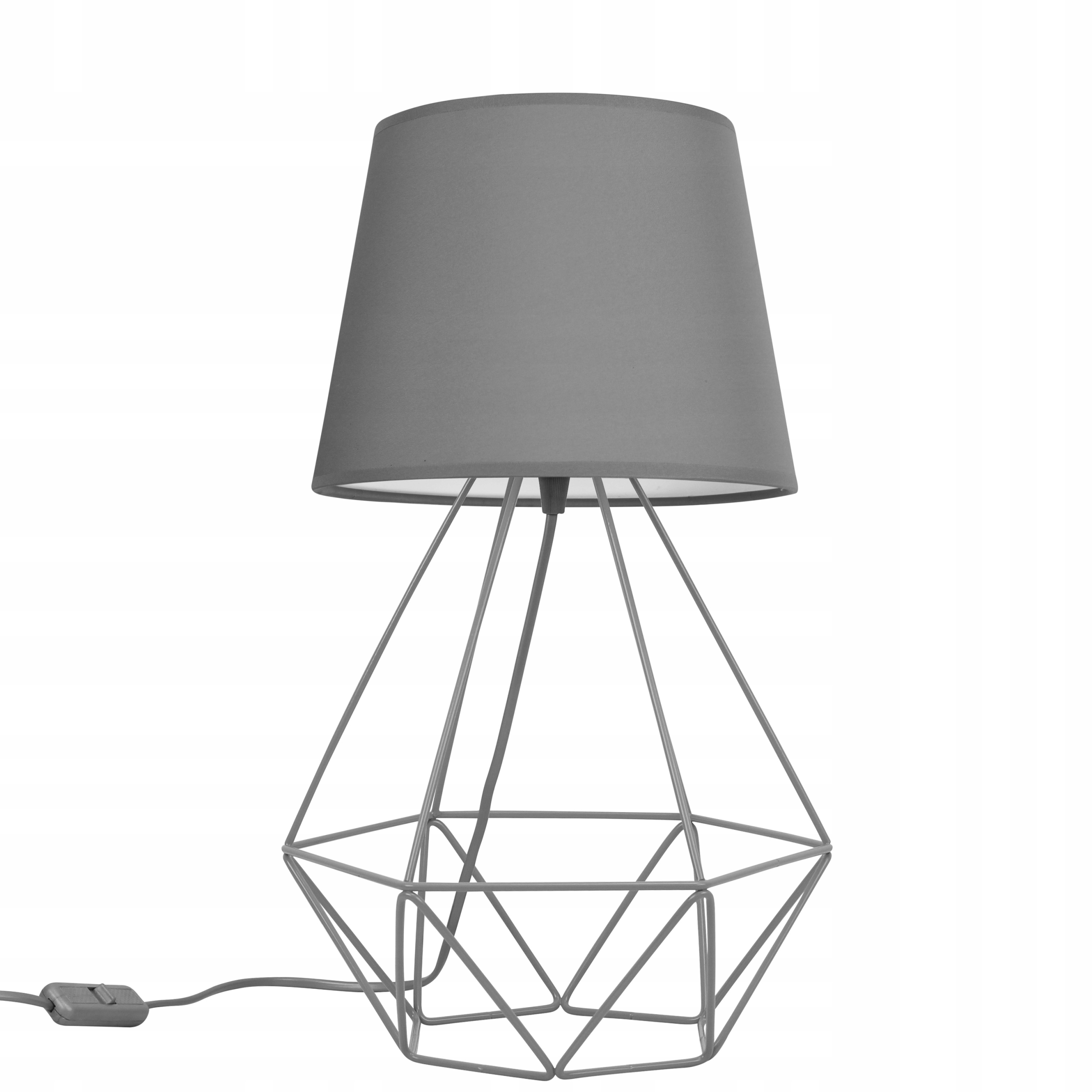 

Lampka Nocna Biurkowa Stołowa Abażur Druciana Led