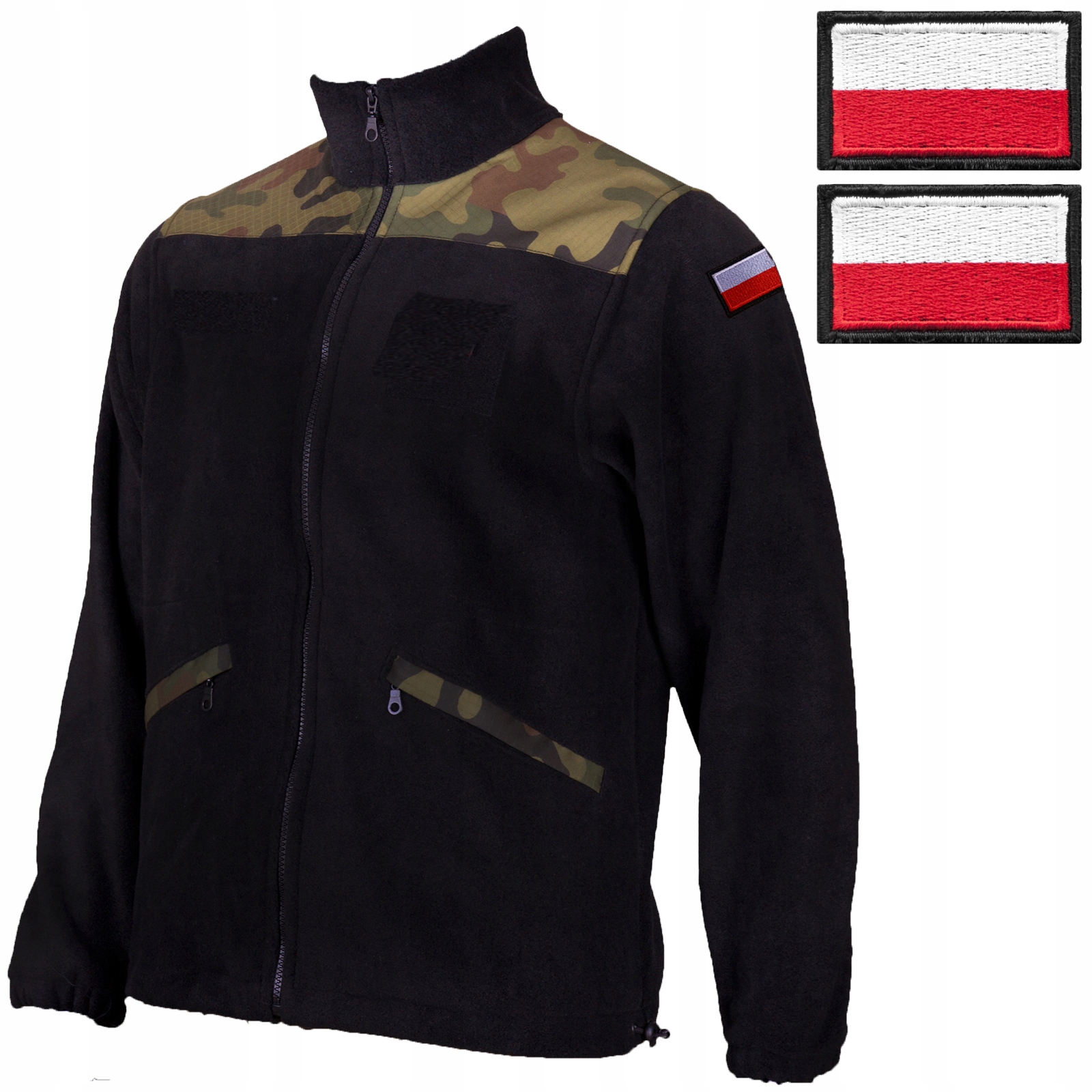 

Polar wojskowy 700gr Czarny+moro + flagi Mon r 2XL