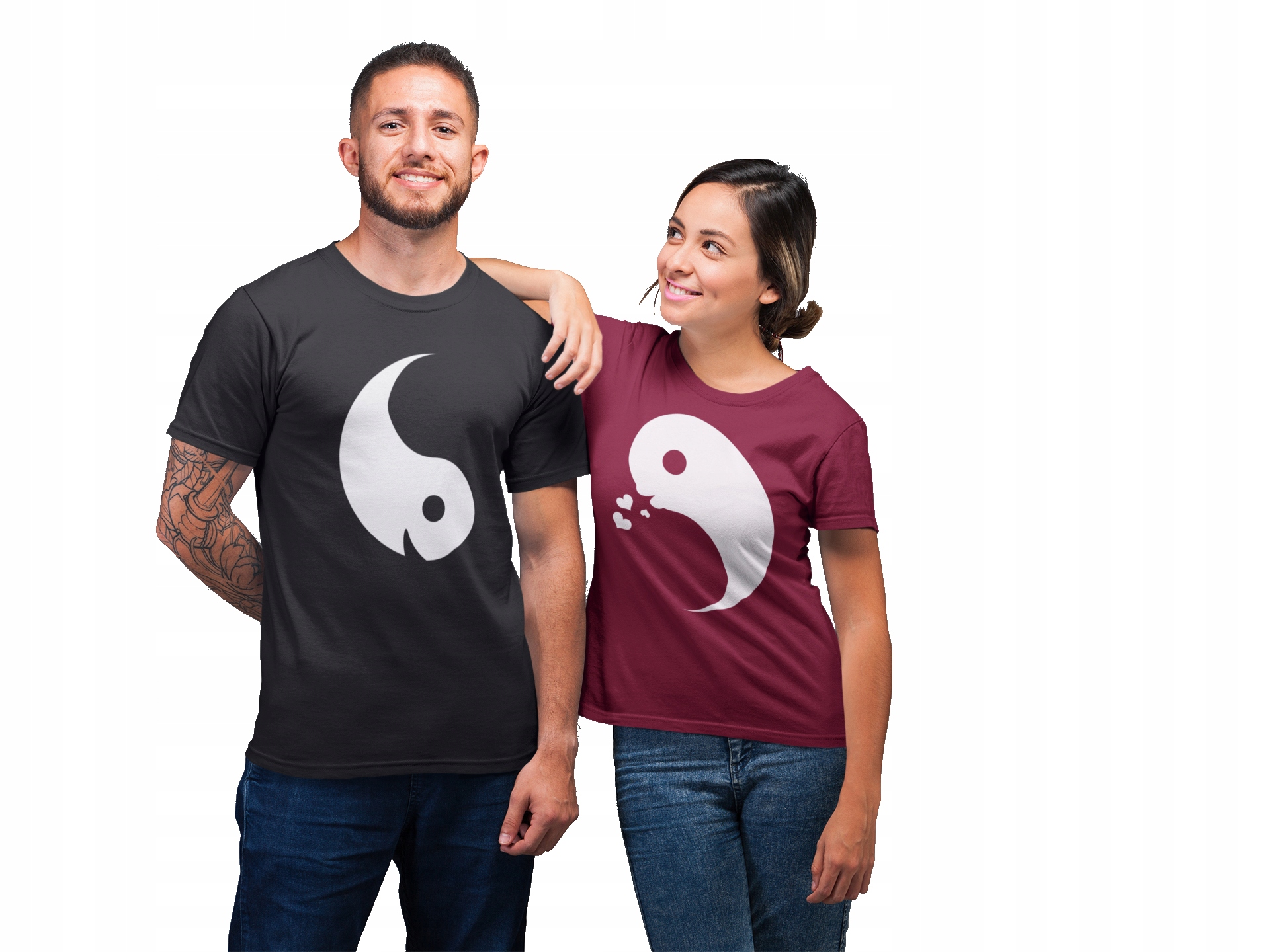 

Tshirt Yin Yang Jing Jang Dla Chłopaka Walentynki