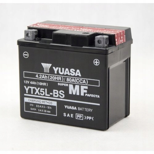 Akumulator Agm Yuasa YTX5L-BS 12V 4.2Ah 80A Mocny Kato