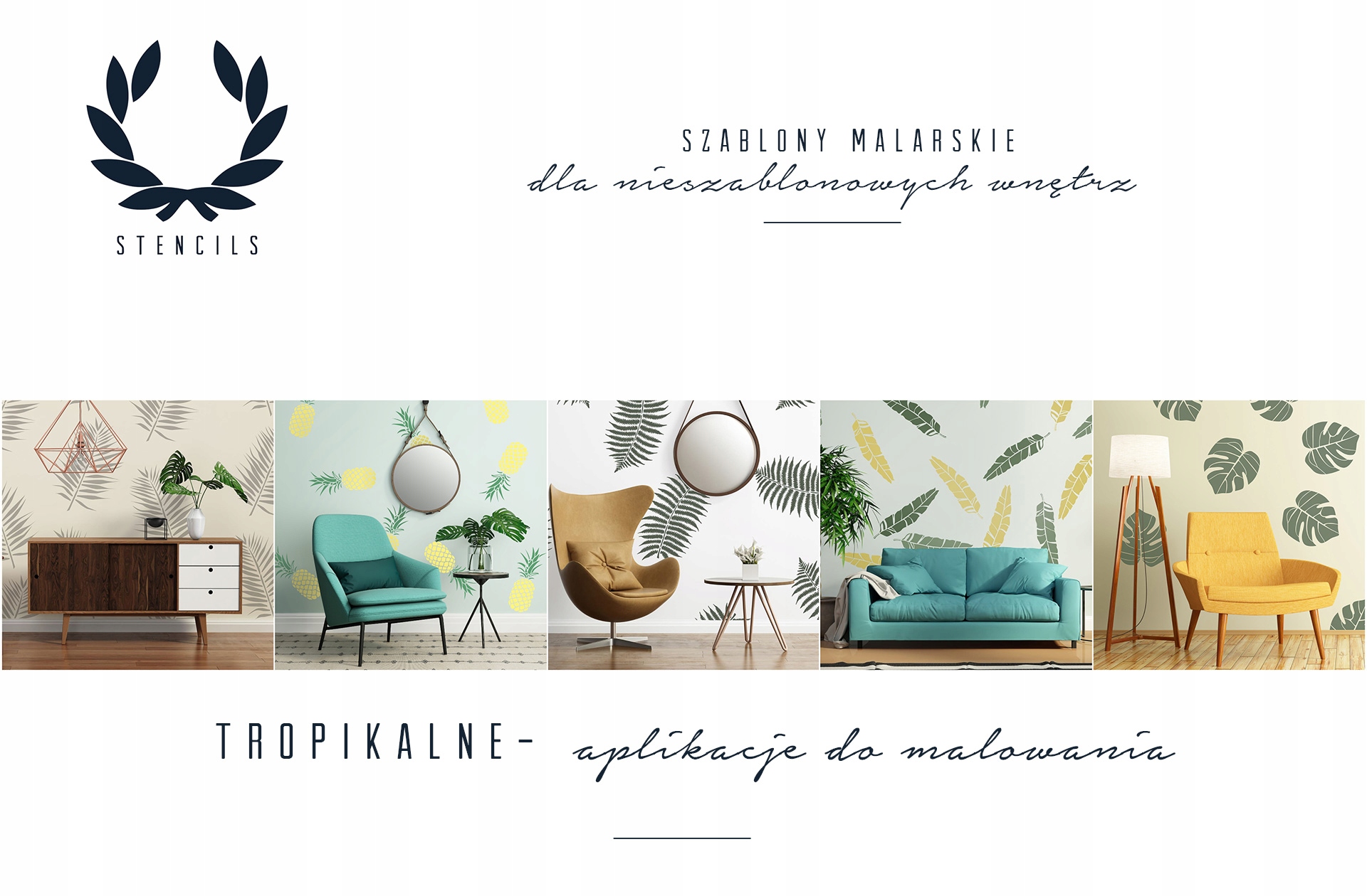 TROPIKALNY szablon malarski LIŚĆ PALMY 2 - 45x60cm Rodzaj szablon