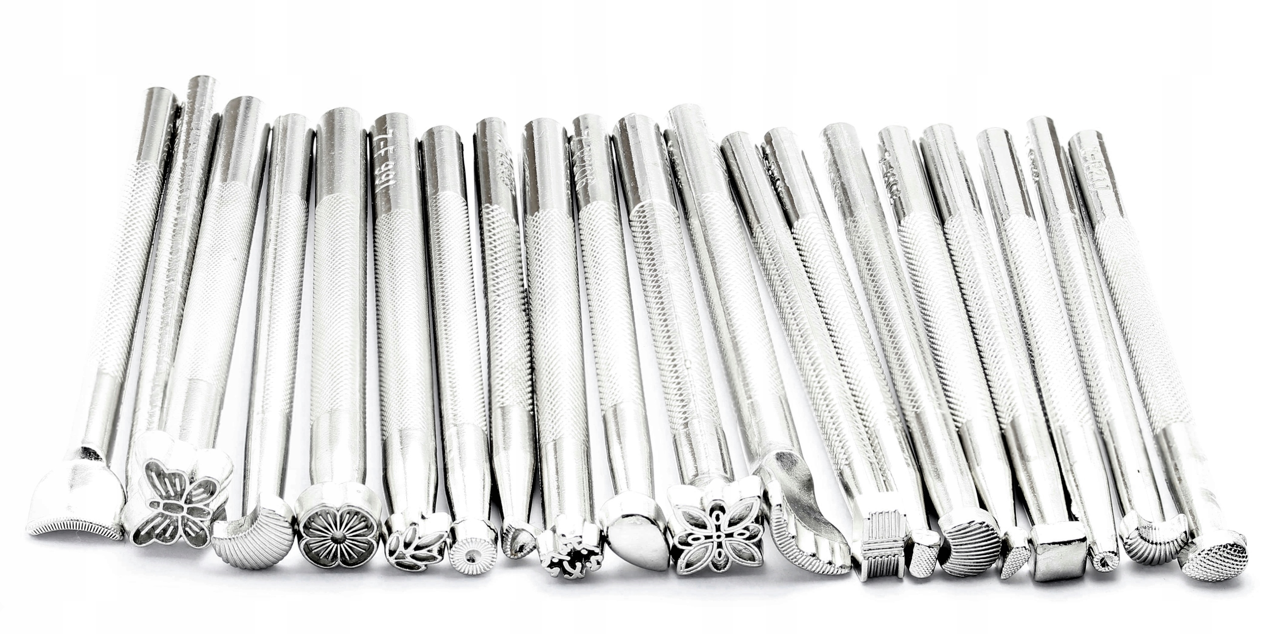 Rýhovací razítka na ražbu 20 Vzorů na kůži