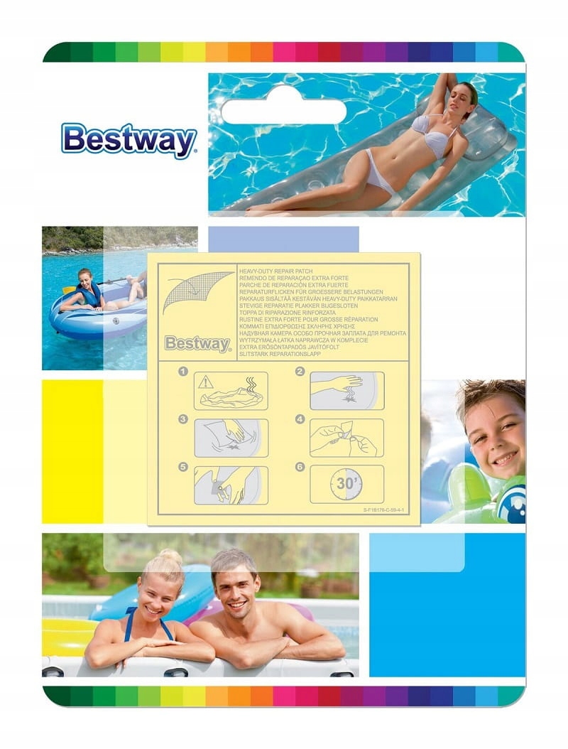 

Zestaw Naprawczy łatki x10 samoprzylepne Bestway