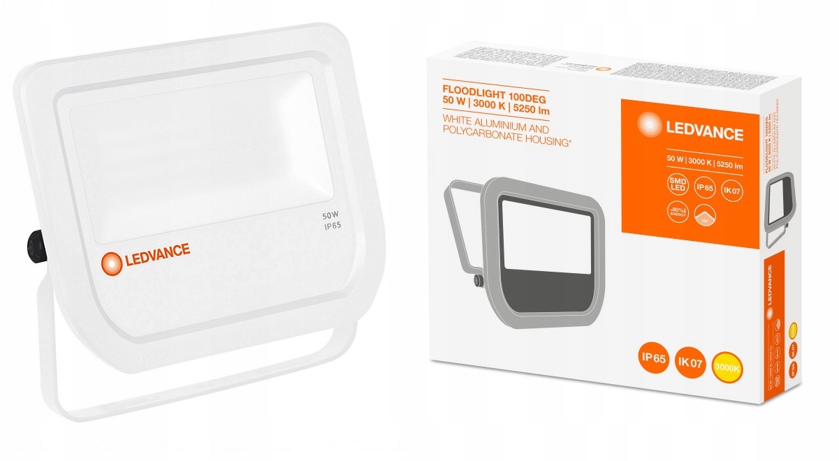 Ledvance Naśw.led 50W 3000K Bílá 5250lm Led Flood