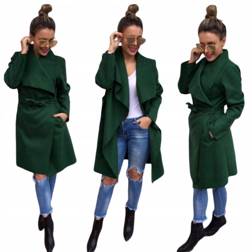 PL DŁUGI PŁASZCZ FLAUSZOWY KOLORY FLAUSZ S M L XL