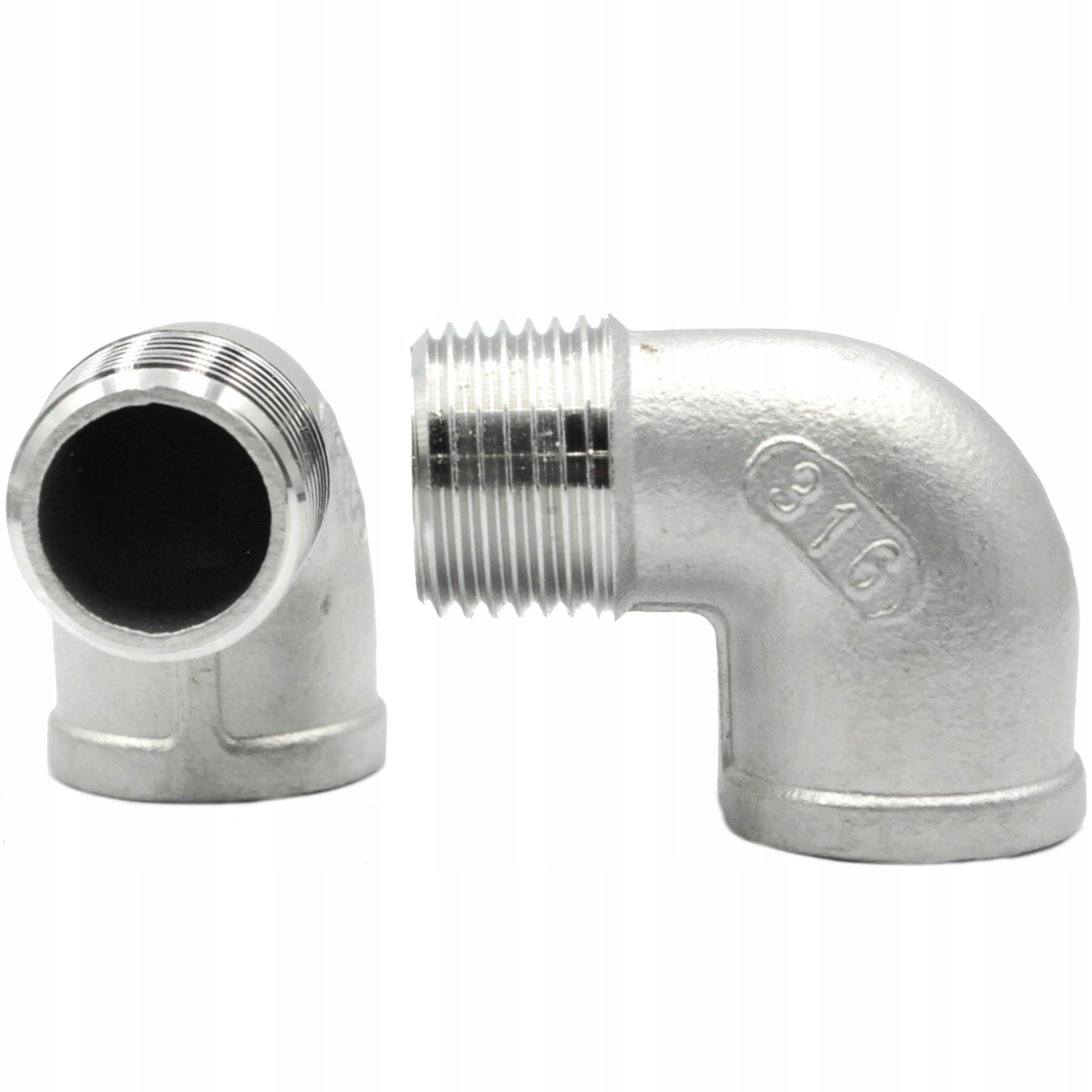 

3/8" Kolano Chromoniklowe Nyplowe nierdzewne