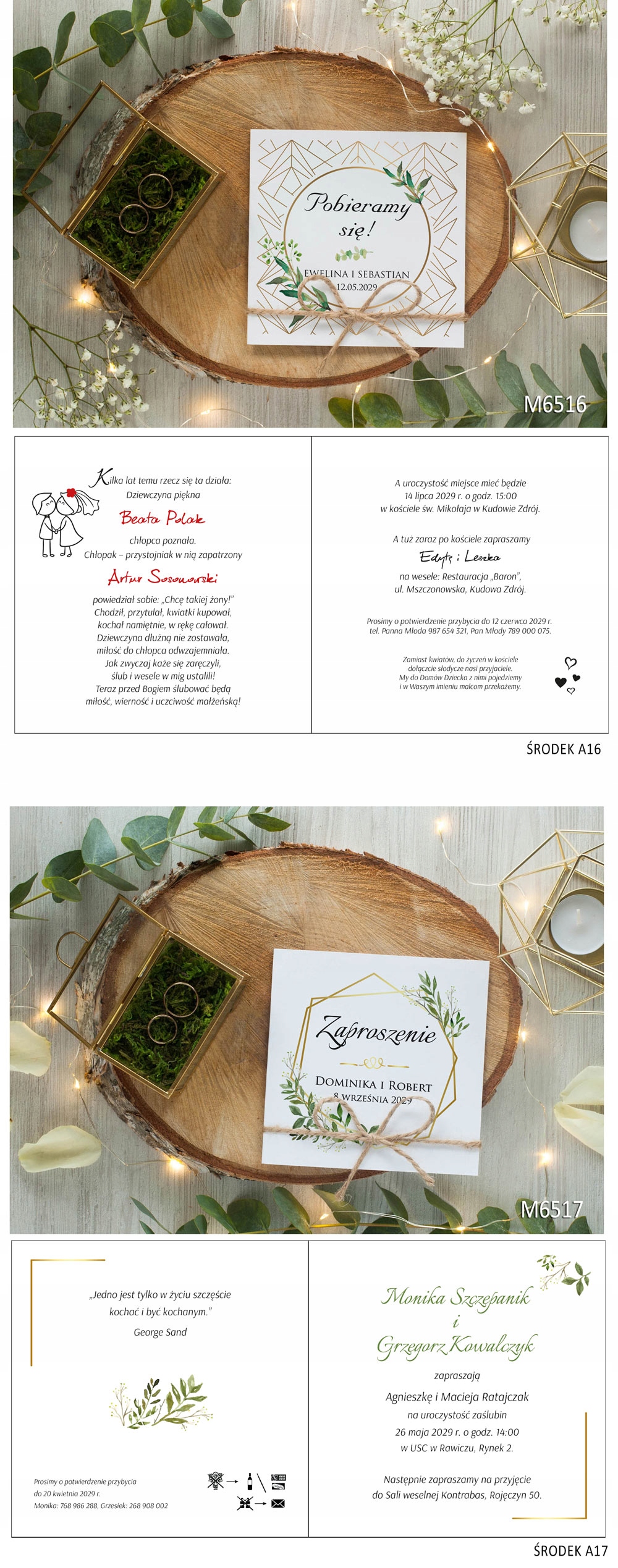 Zaproszenia na ślub cywilny wesele boho W 2 DNI! Zdobienie brak