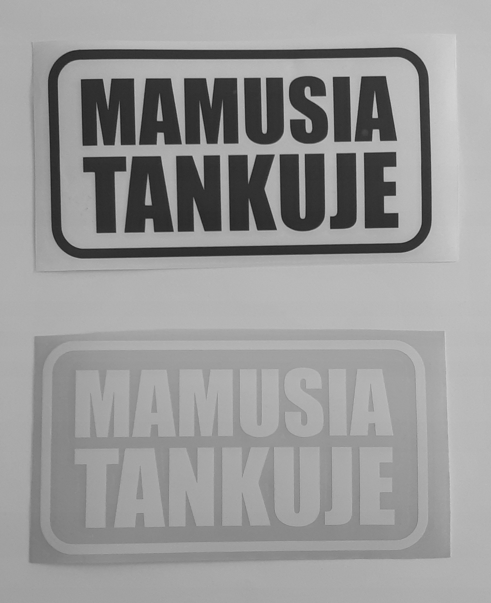 

Mamusia Tankuje naklejka na auto