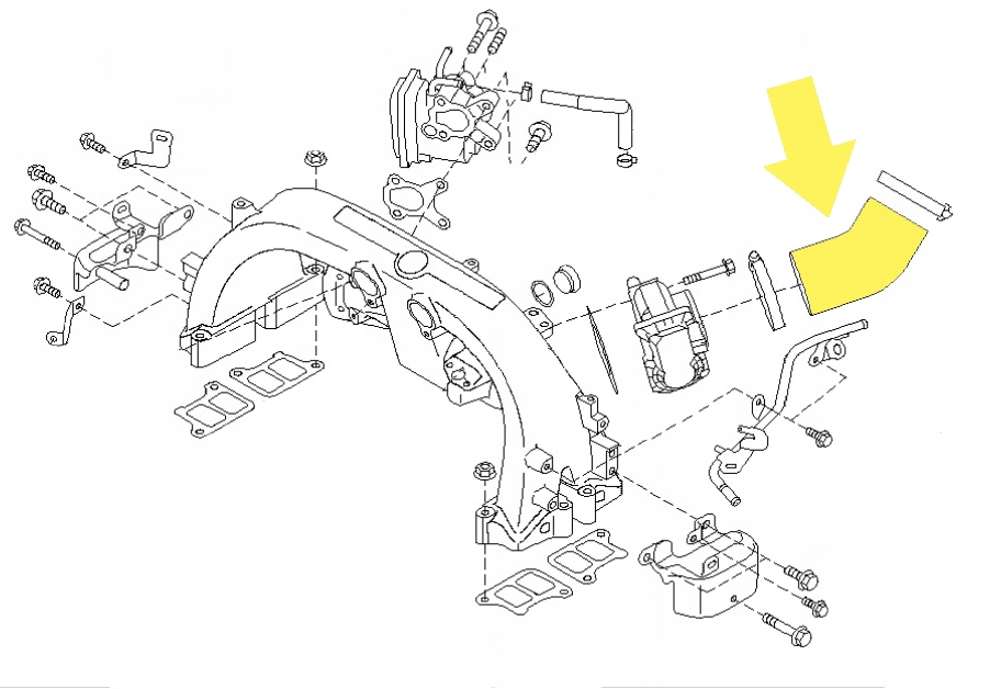 PRZEWOD RURA WAZ TURBO INTERCOOLERA SUBARU 2 0 D Part number 21869AA170
