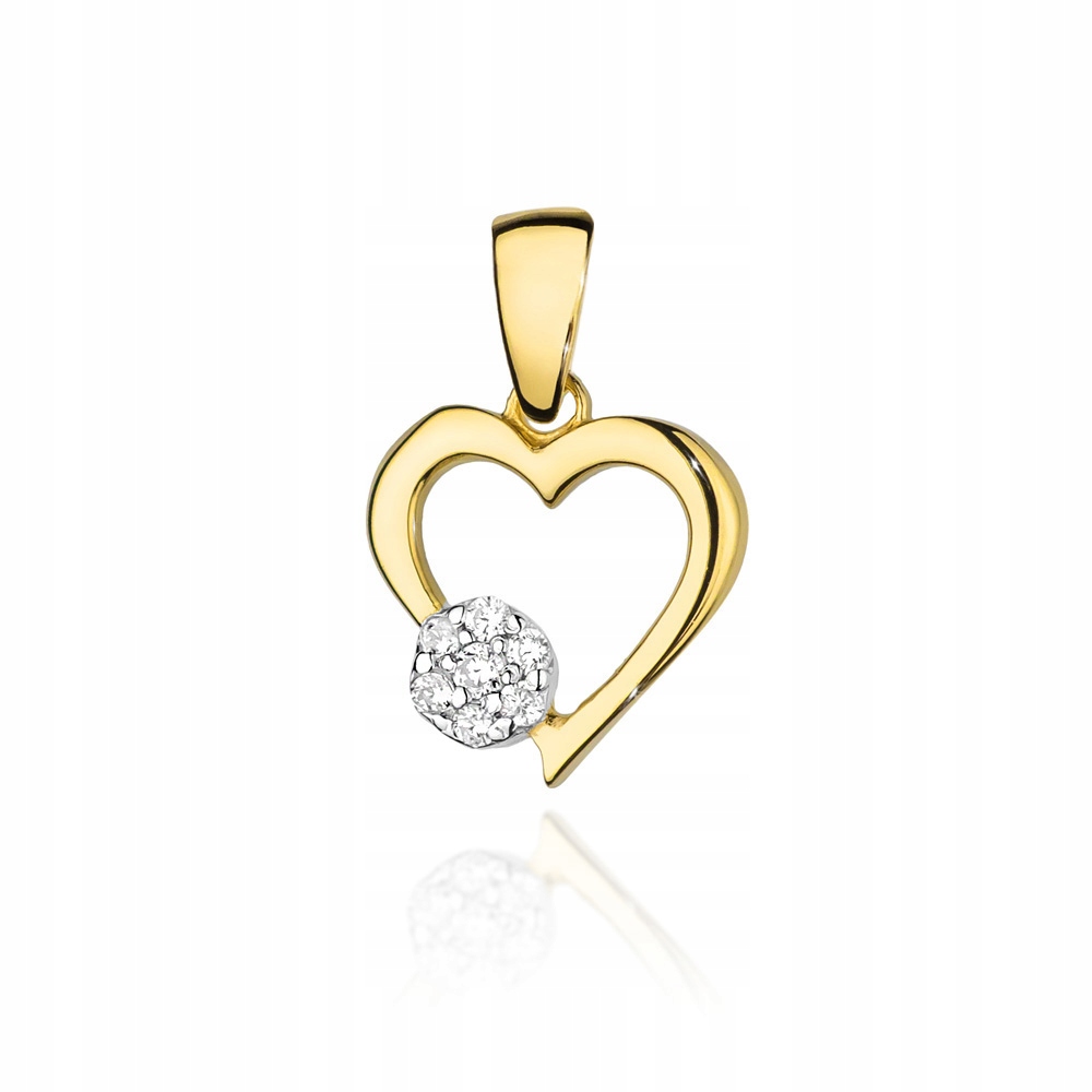 

Złota zawieszka z brylantami -Serce- 0,06 ct !!