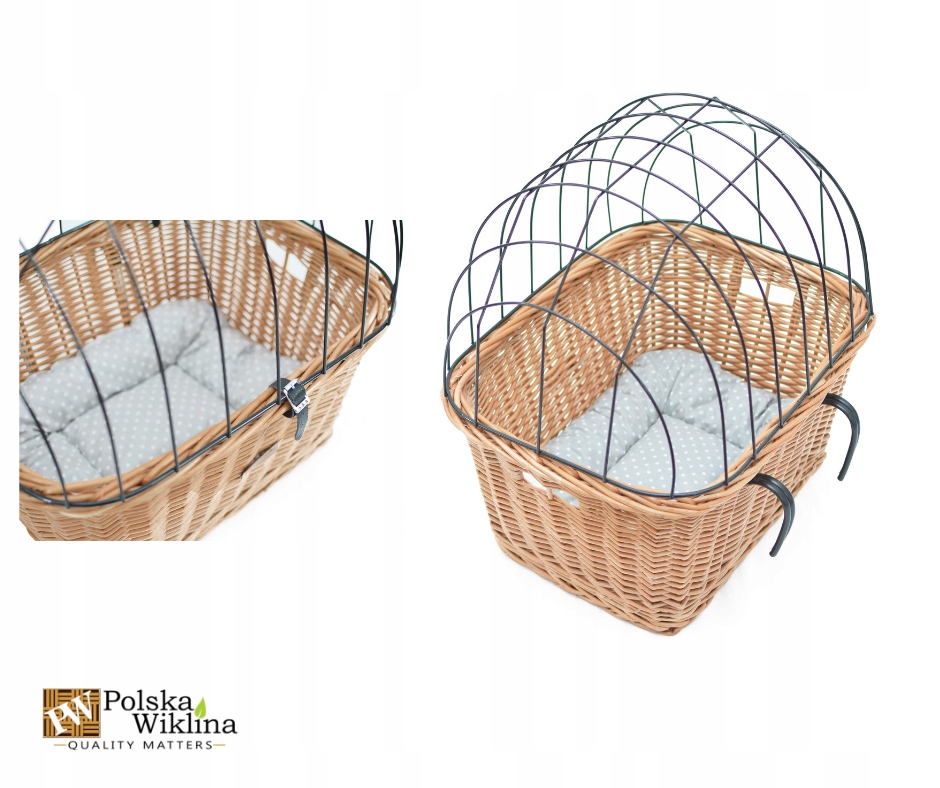 

Kosz Na Rower naturalny Dla Psa Kota + Poduszka