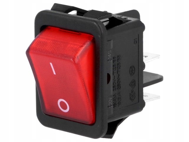 

R2101C5GBR9NWC Przełącznik Rocker Dpst 16A 250V