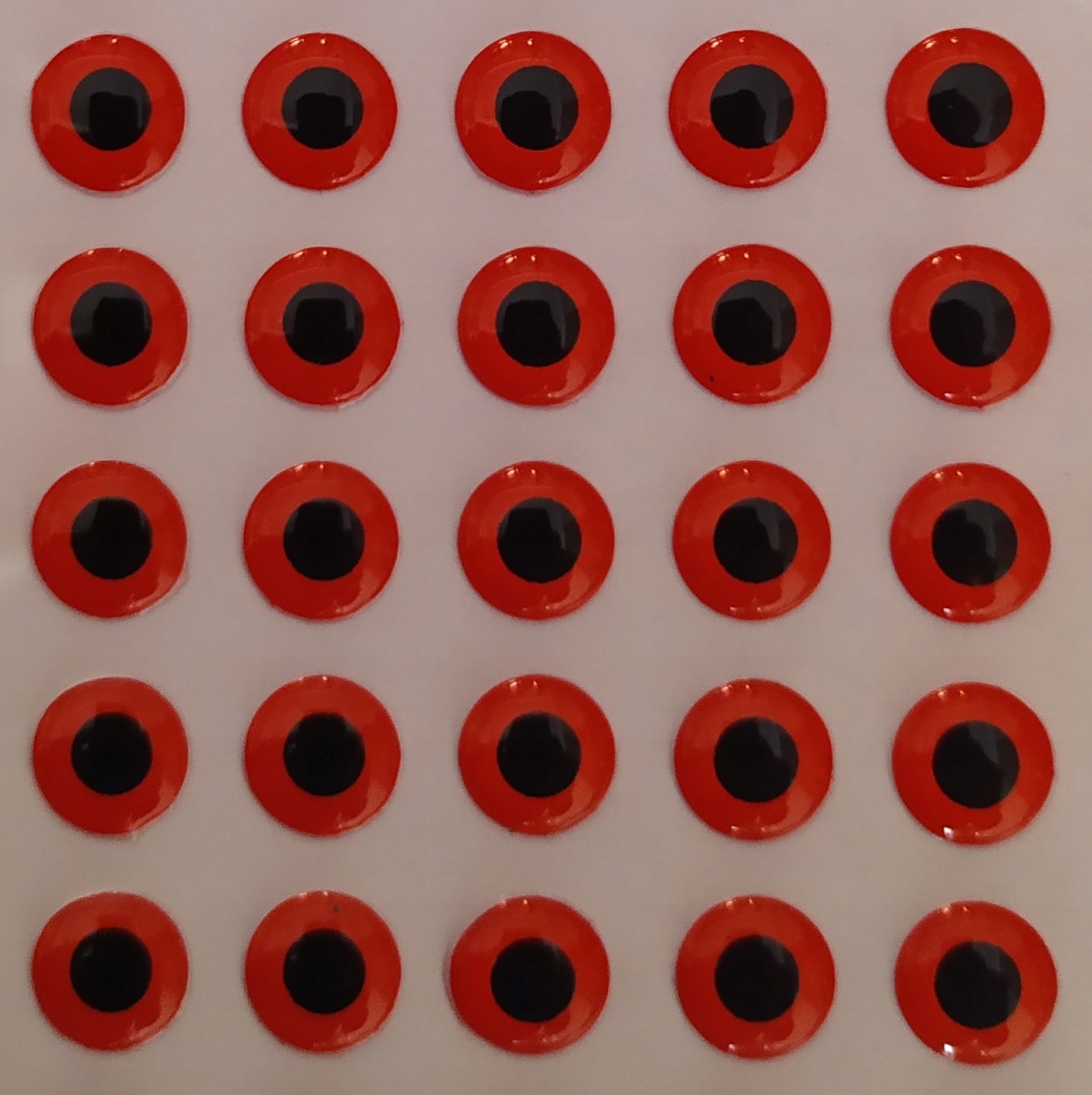

Oczy 3D Czerwone (fluo) wobler 10 mm 10-sztuk