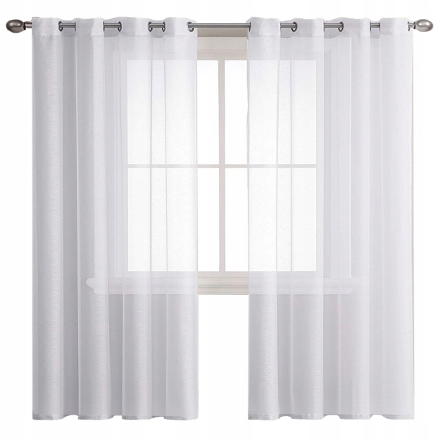 

Firana Zasłona Woal Firana Gotowa 145x250 biała