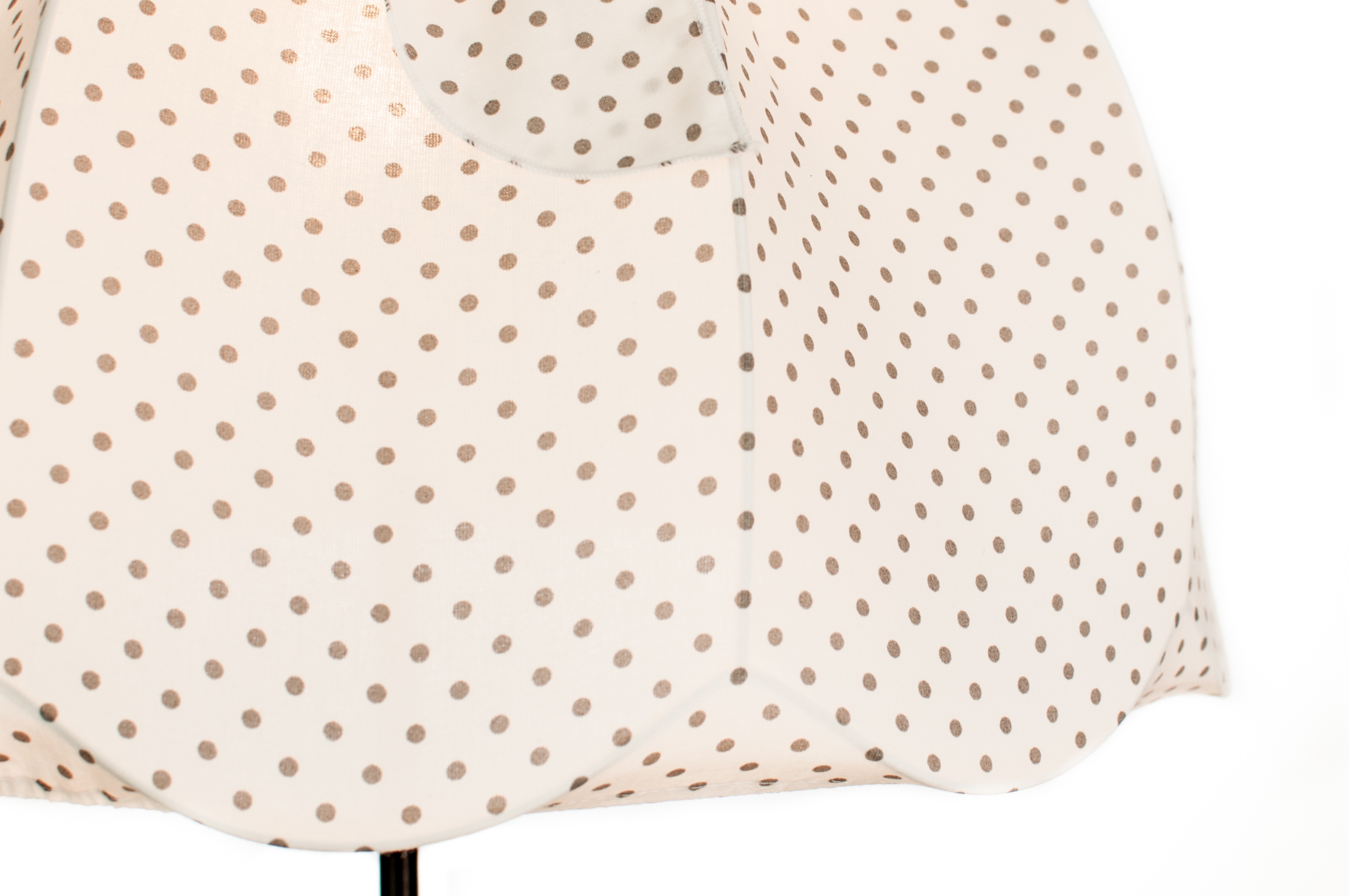 Abażur z kokardą bawełna BIAŁY SZARE GROSZKI 51cm Rodzaj abażur