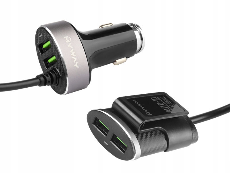 ŁADOWARKA 12/24V 5.1A 2xUSB + 2xUSB PRZEWÓD 100cm Producent Carmotion