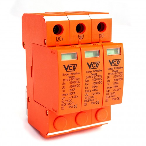 

Ogranicznik Przepięć C 3P DC 1000V Fotowoltaiczny