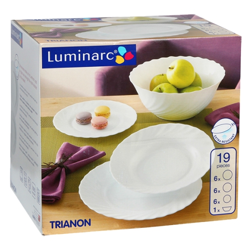 

Luminarc Serwis Obiadowy Trianon 19 elem. Biały