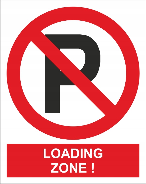 Naklejka PIKTOGRAM BHP, loading zone