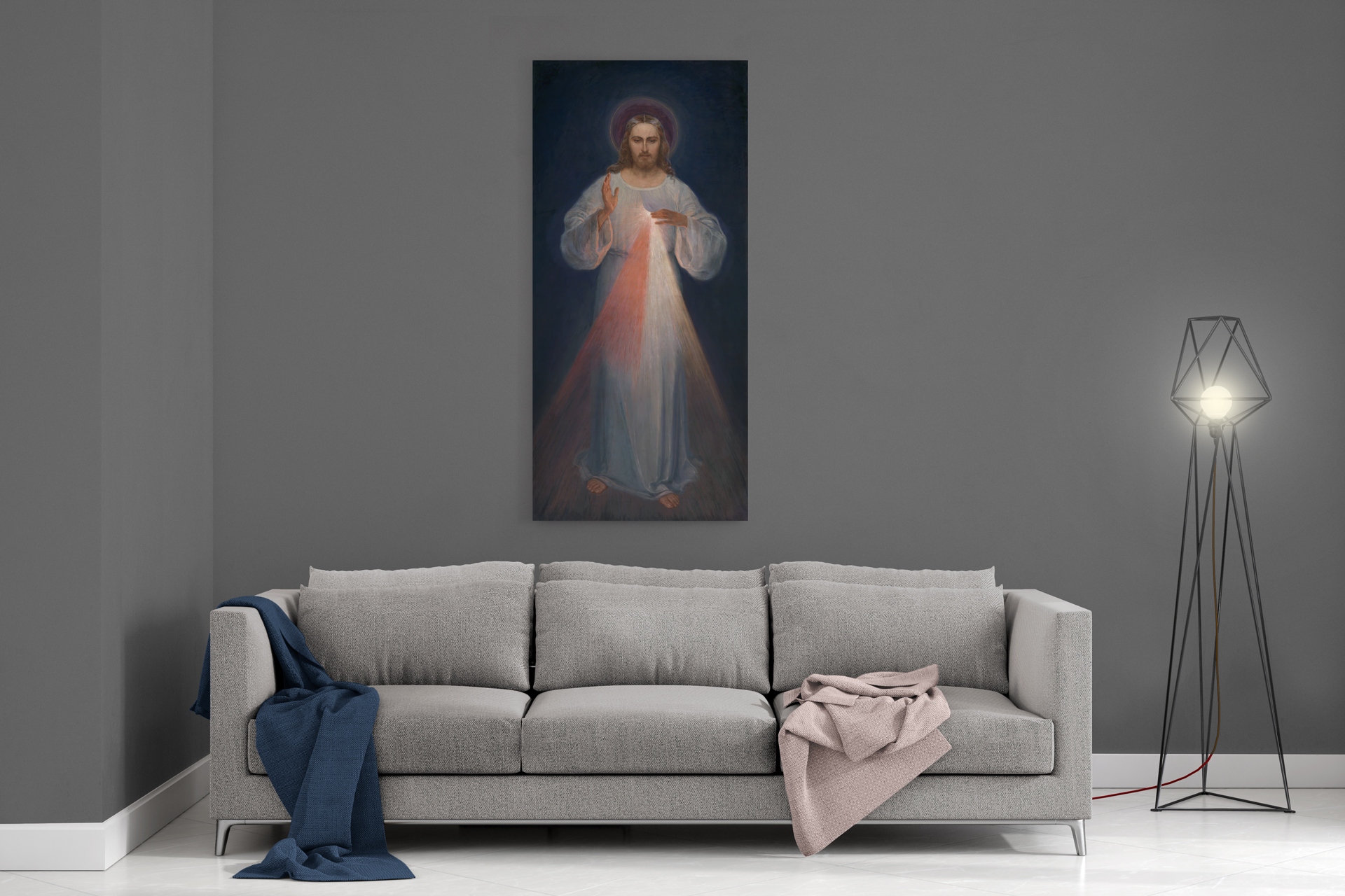 Obraz JEZUS MIŁOSIERNY WILEŃSKI 34x71cm PVC 5mm Oryginalność kopia / reprodukcja