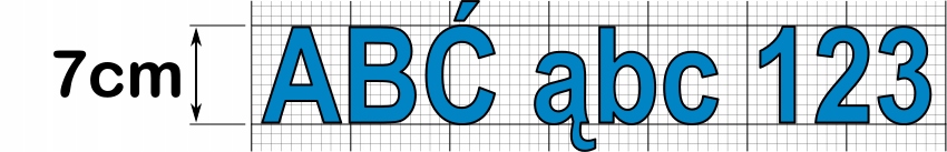 LITERY i CYFRY SAMOPRZYLEPNE naklejki literki 7 cm Stan opakowania oryginalne