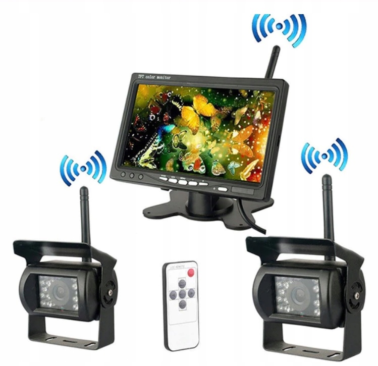 MONITOR 7 BUS TIR 2x KAMERA COFANIA WIFI 12 24V