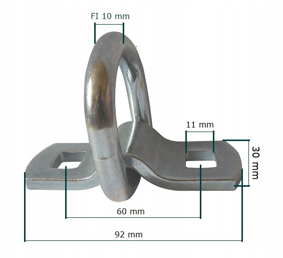 UCHWYT PODŁOGOWY mocowania ładunku zaczep PASA TRANSPORTOWEGO mocny Marka PWM
