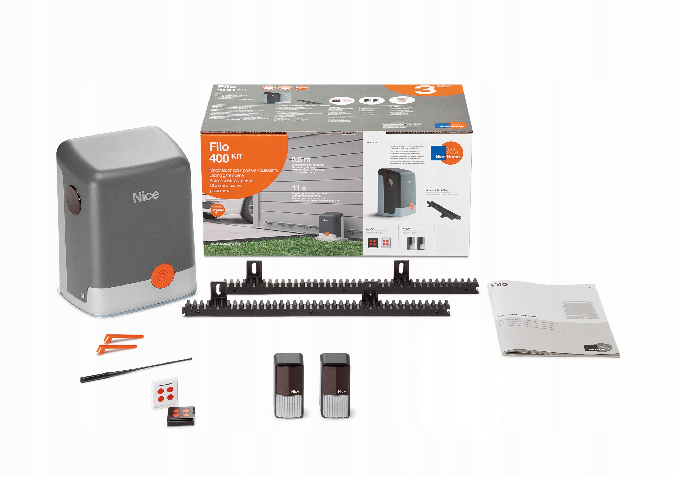 Nice Home FILO400KIT zestaw 2xpilot,foto,listwa