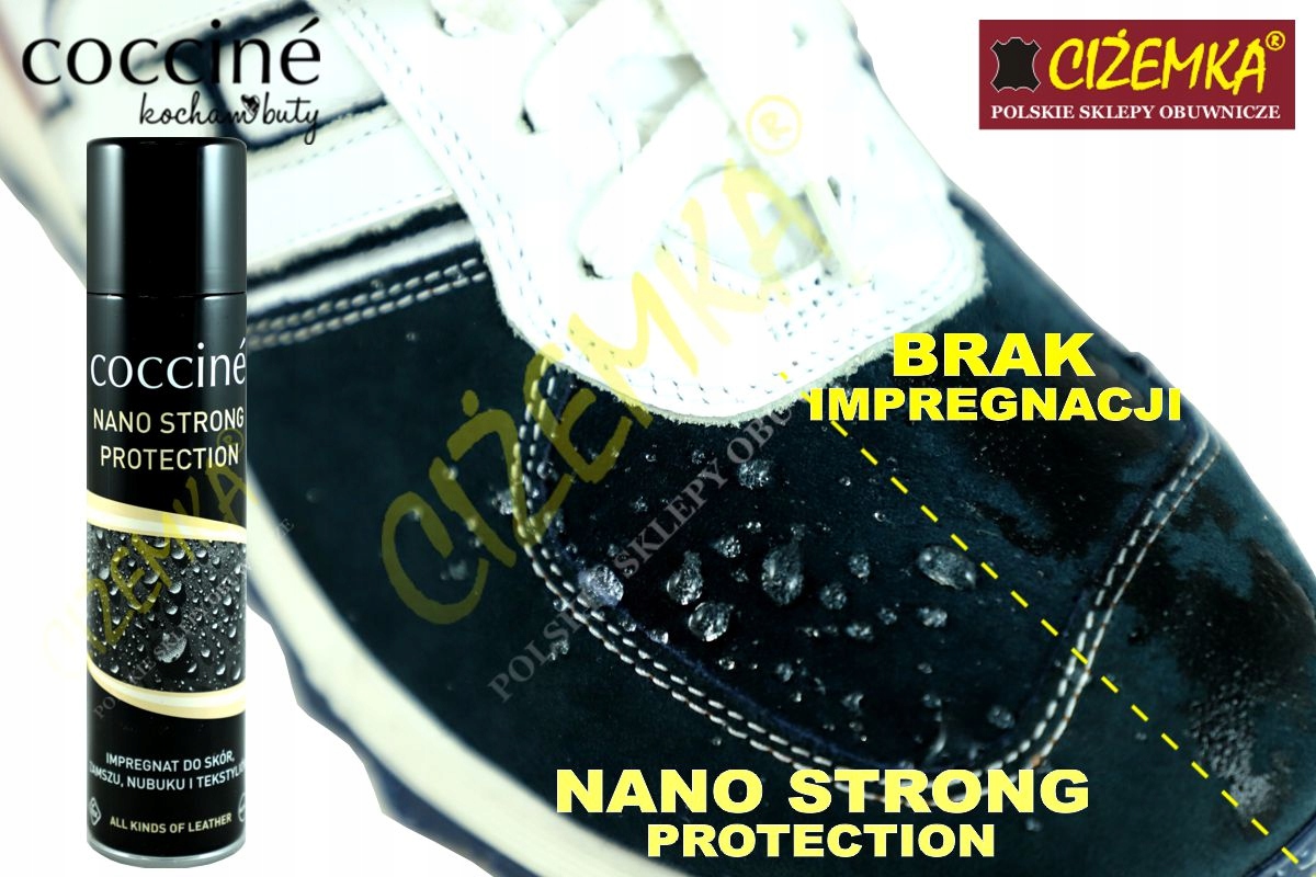 1x COCCINE NANO PROTECTION STRONG MOCNY IMPREGNAT Funkcje ochrona przed wilgocią