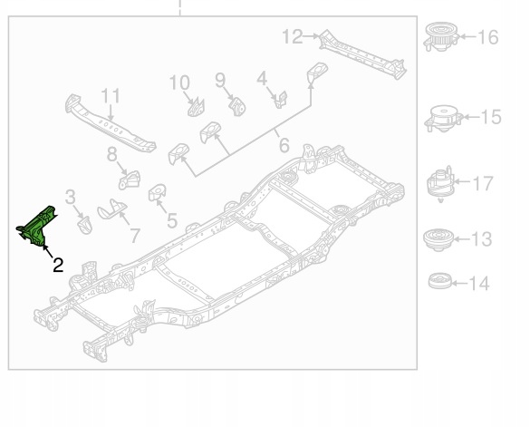 RAMA PRAWA CWIARTKA STREFA ZGNIOTU WRANGLER JL 18 Part number 68382862Ab 68382862Ac