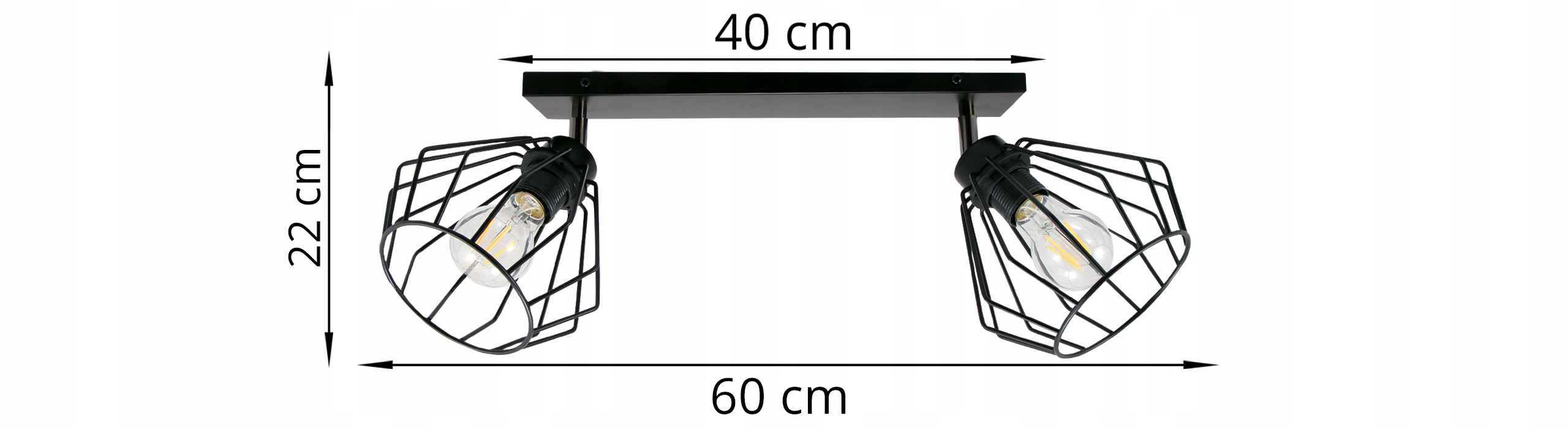 LAMPA WISZĄCA SUFITOWA ŻYRANDOL DRUCIAK PLAFON LED Kolor czarny