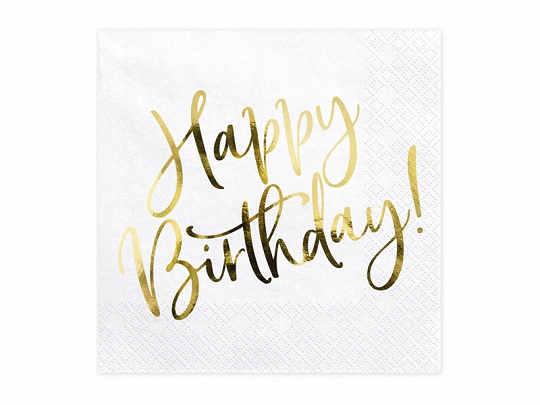 

Serwetki Urodzinowe happy birthday chusteczki