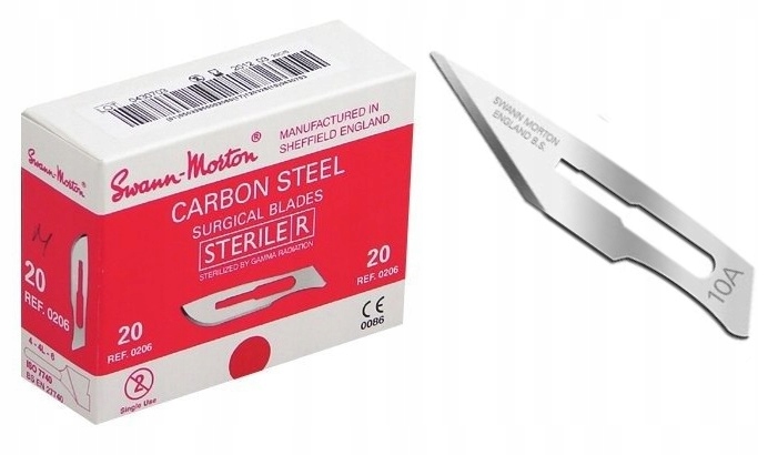 

Swan Morton Skalpel Nóż Chirurgiczny 100szt Nr 10A