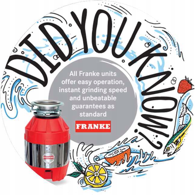 MŁYNEK ODPADÓW ORGANICZNYCH FRANKE TE-75 0,75KM Wysokość 371 mm