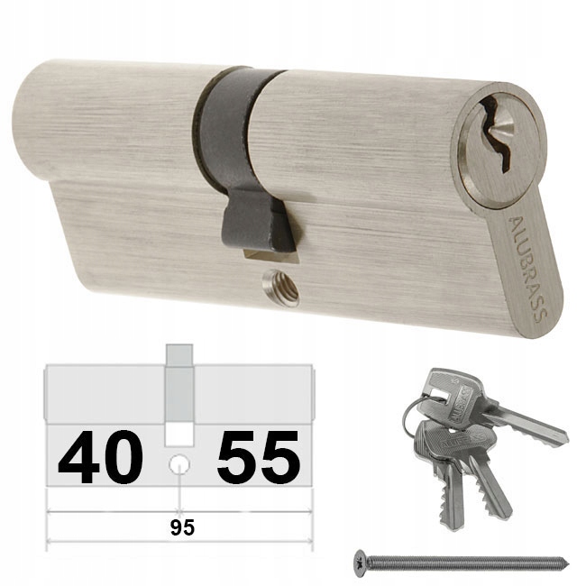 

Wkładka 40/55 Alubrass Nikiel Satyna