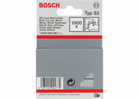 

Zszywki 12 mm Typ 53 Bosch 1000 szt.