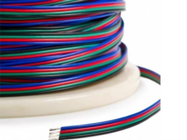 Kabel przewód 4 żyłowy do taśma led RGB Cze-wa Typ kabel