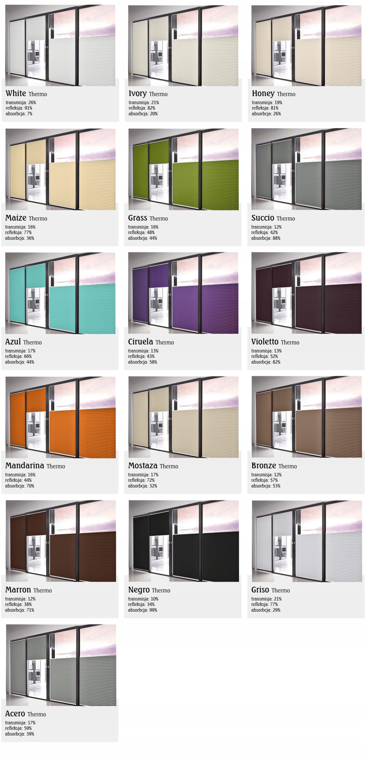 Plisy Premium Harmony żaluzje plisowane Marka inna marka