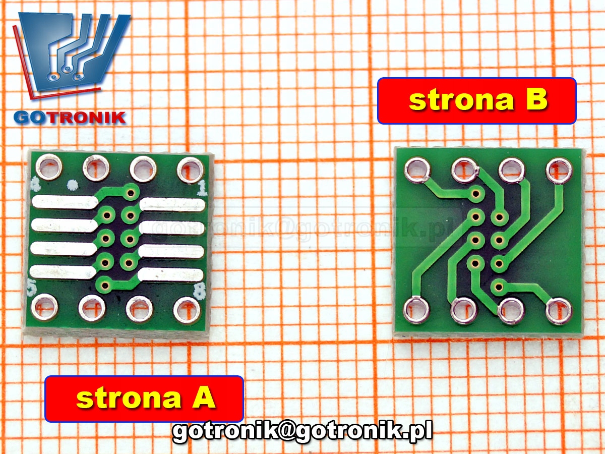 Płytka drukowana uniwersalna SO8 na DIP8 _ PCB-118 Model PCB-118