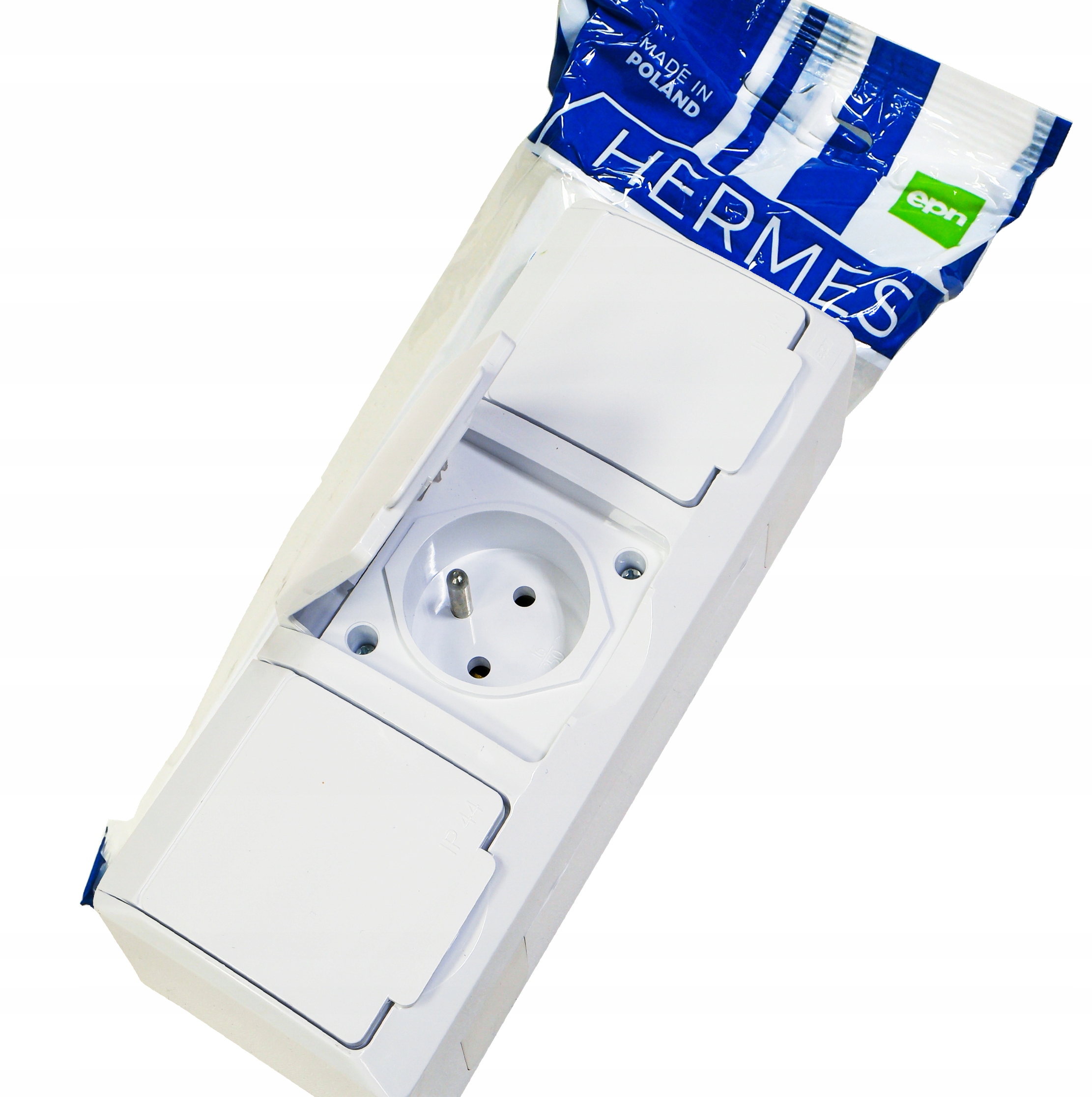 

Gniazdo potrójne hermetyczny natynkowe IP44 białe