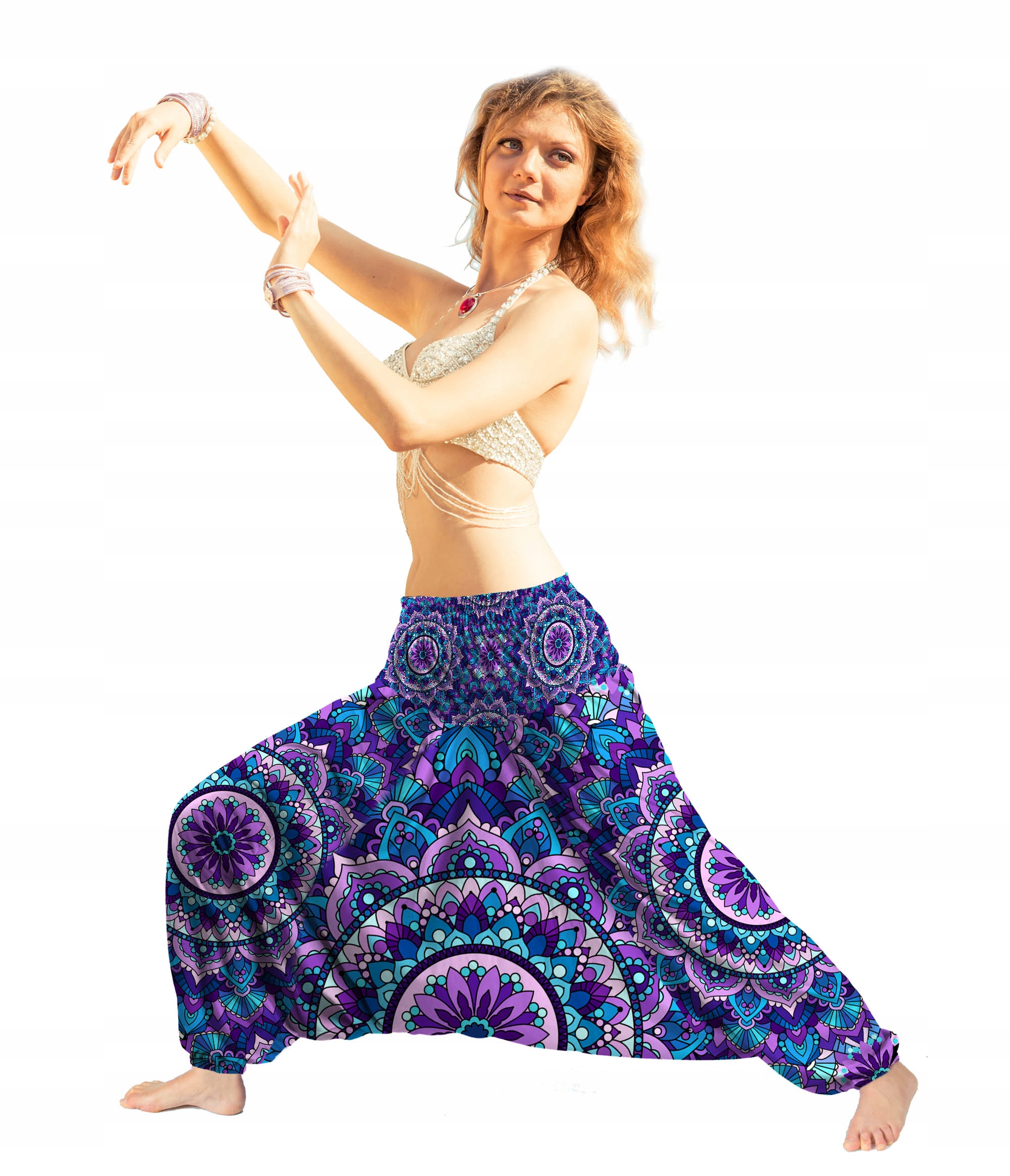 

Szarawary yoga fittnes duża mandala fiolet XXL Pl