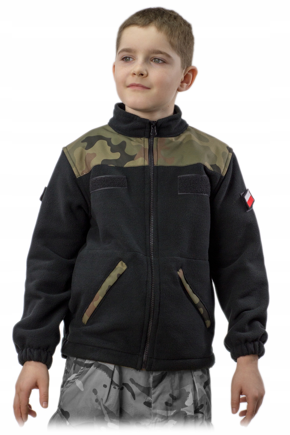 Dziecięcy Polarek Polski Wz2010+Flagi Czarny r.98 Kod producenta POL-ECO-04