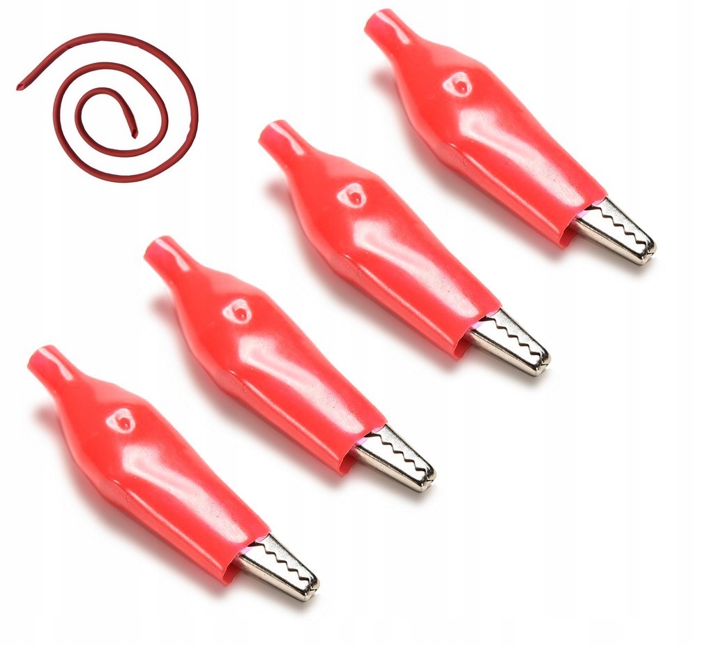 

Krokodylek Izolowany Czerwony 27mm Zestaw 4 Sztuki