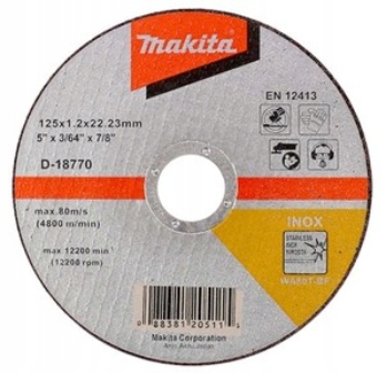 

Makita Cienkie Tarcze Tnące 125 X 22,23 D-18770