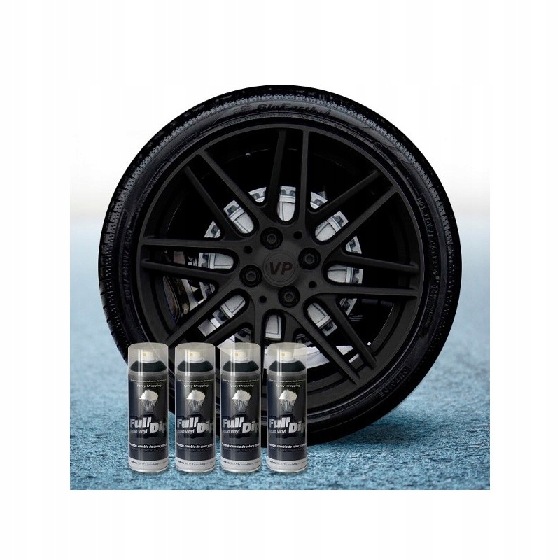 Full Dip Folia guma w sprayu 4x Czarny Mat