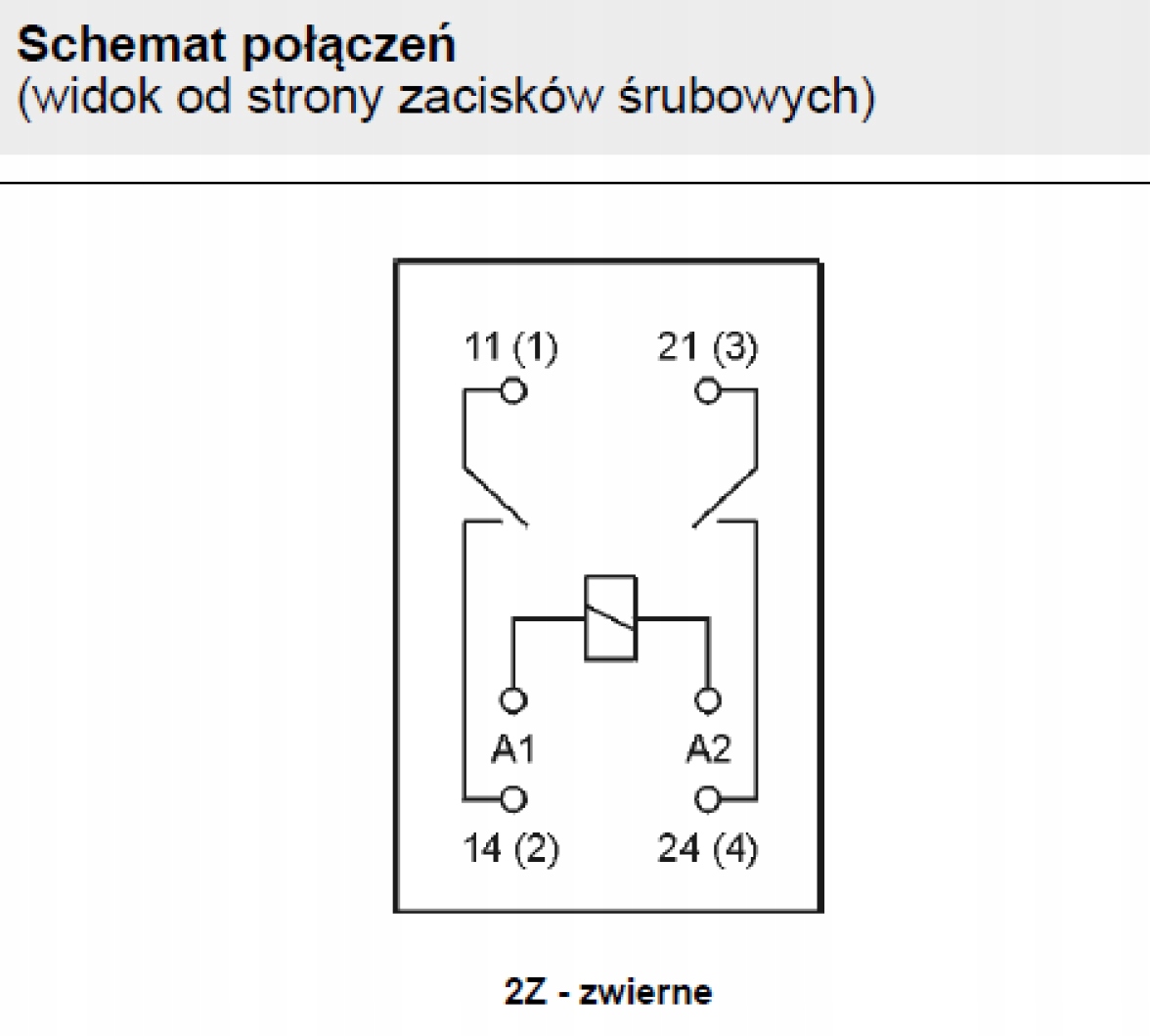 Przekaźnik przemysłowy 2Z 25A 230V AC RG25 Rodzaj przekaźnik