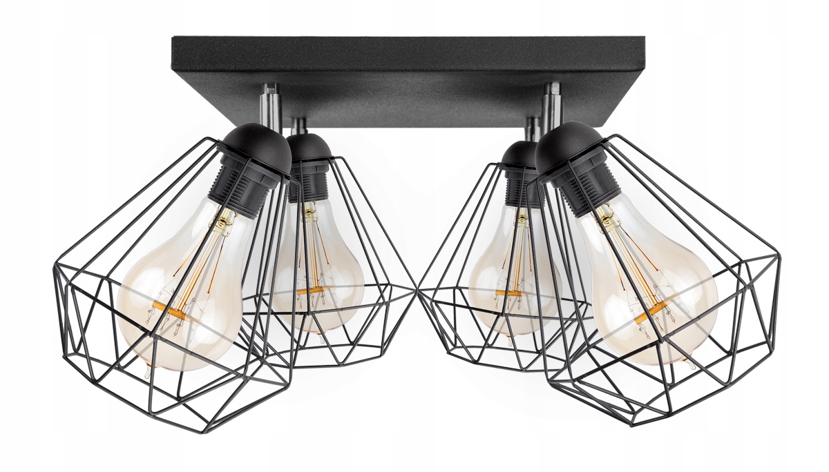 

Sufitowa Lampa Wisząca Diament Loft Edison Retro