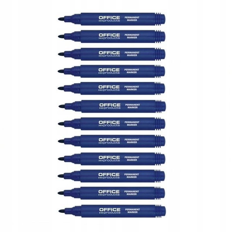 MARKER PERMANENTNY OP 12 SZT. OKRĄGŁY, NIEBIESKI